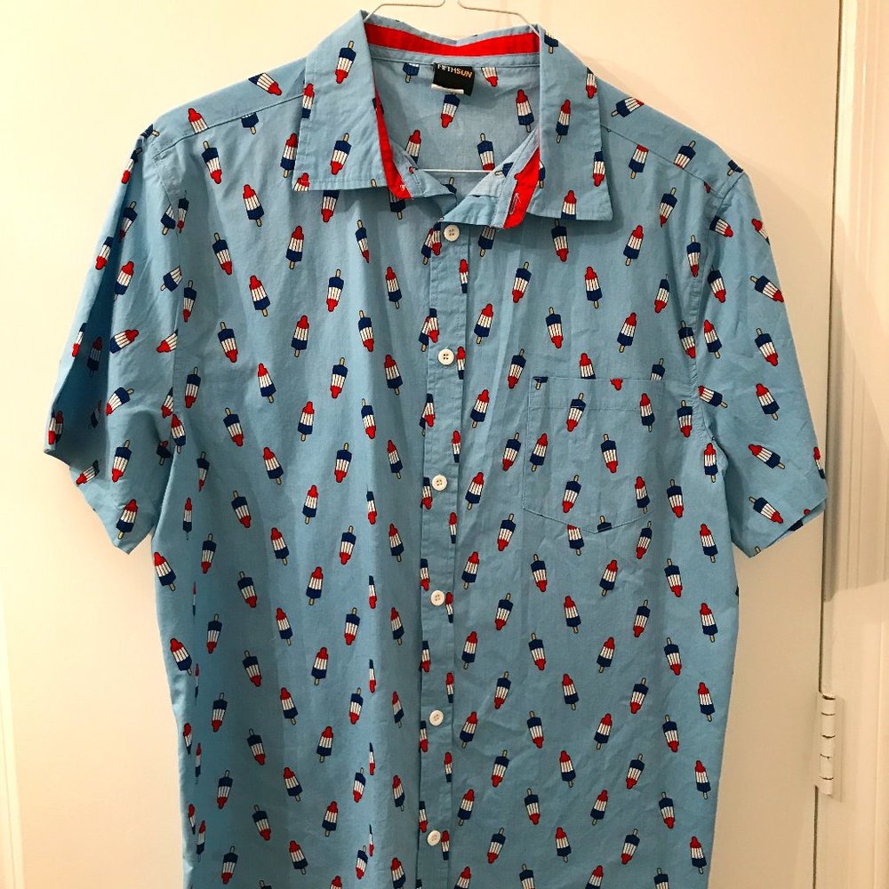 FifthSun Bomb Pop Design Short Sleeve Summer Shirt